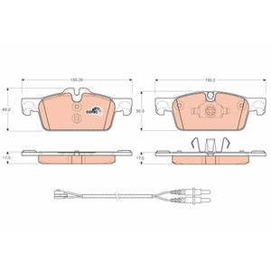 Set placute frana fata TRW GDB1929