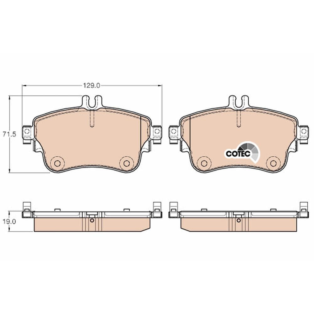 Set placute frana fata TRW GDB1933