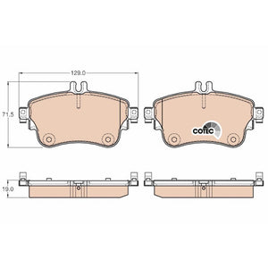 Set placute frana fata TRW GDB1933