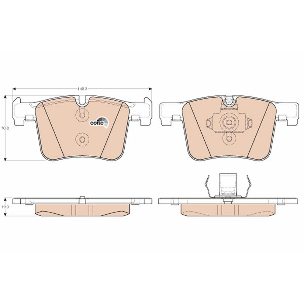 Set placute frana fata TRW GDB1942