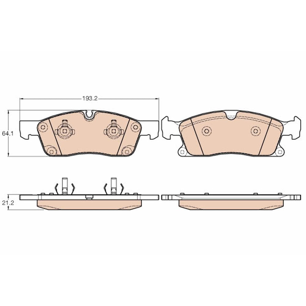 Set placute frana fata TRW GDB1946