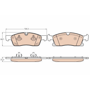 Set placute frana fata TRW GDB1946