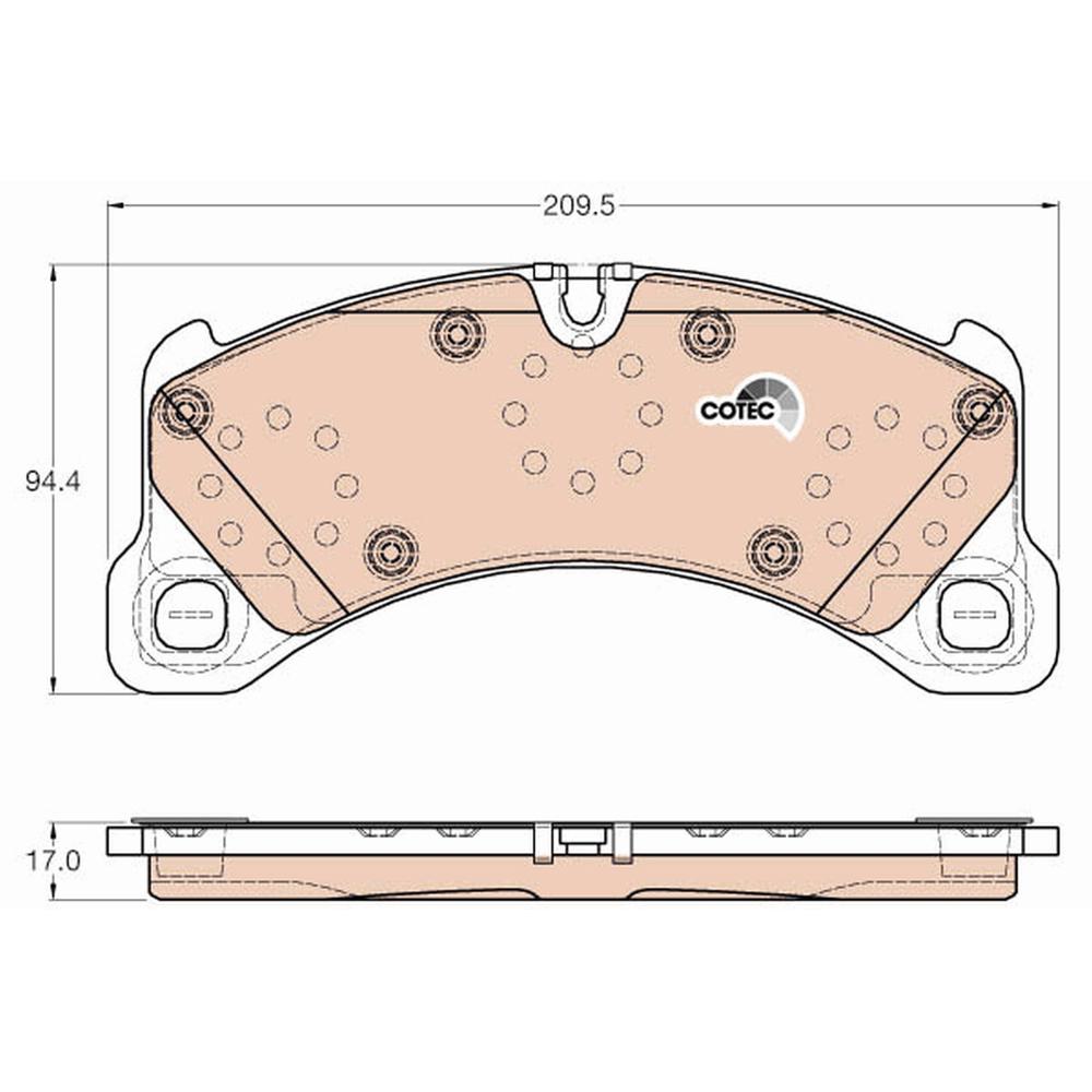Set placute frana fata TRW GDB2004