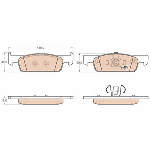 Set placute frana fata TRW GDB2016