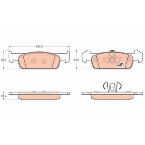Set placute frana fata TRW GDB2018