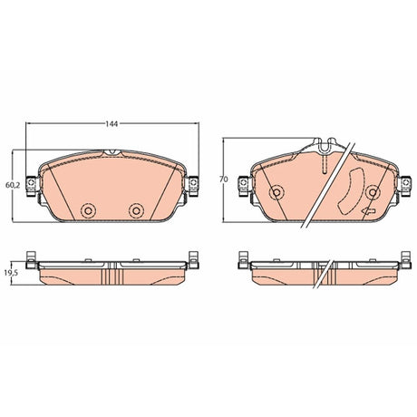 Set placute frana fata TRW GDB2070