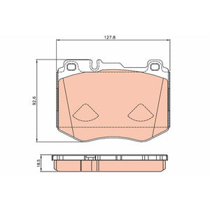 Set placute frana fata TRW GDB2081