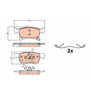 Set placute frana fata TRW GDB2091