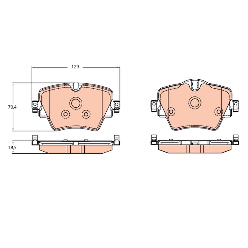 Set placute frana fata TRW GDB2098