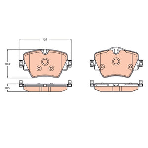 Set placute frana fata TRW GDB2098