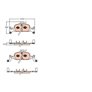 Set placute frana fata TRW GDB2126