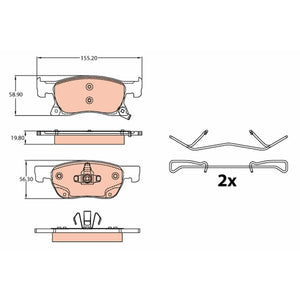 Set placute frana fata TRW GDB2138
