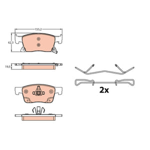 Set placute frana fata TRW GDB2139