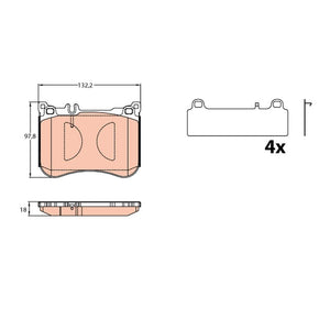 Set placute frana fata TRW GDB2144