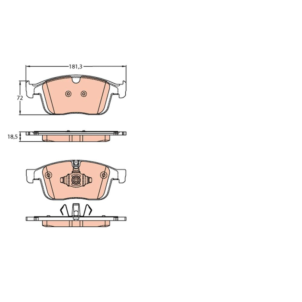 Set placute frana fata TRW GDB2146