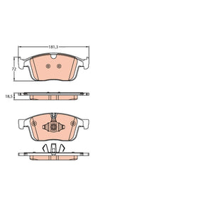 Set placute frana fata TRW GDB2146