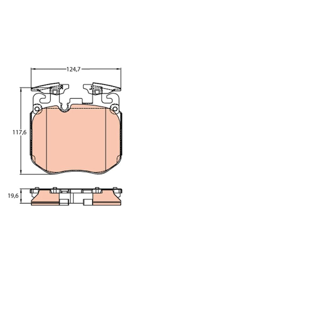 Set placute frana fata TRW GDB2147
