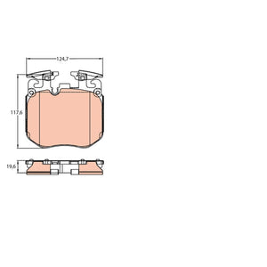 Set placute frana fata TRW GDB2147