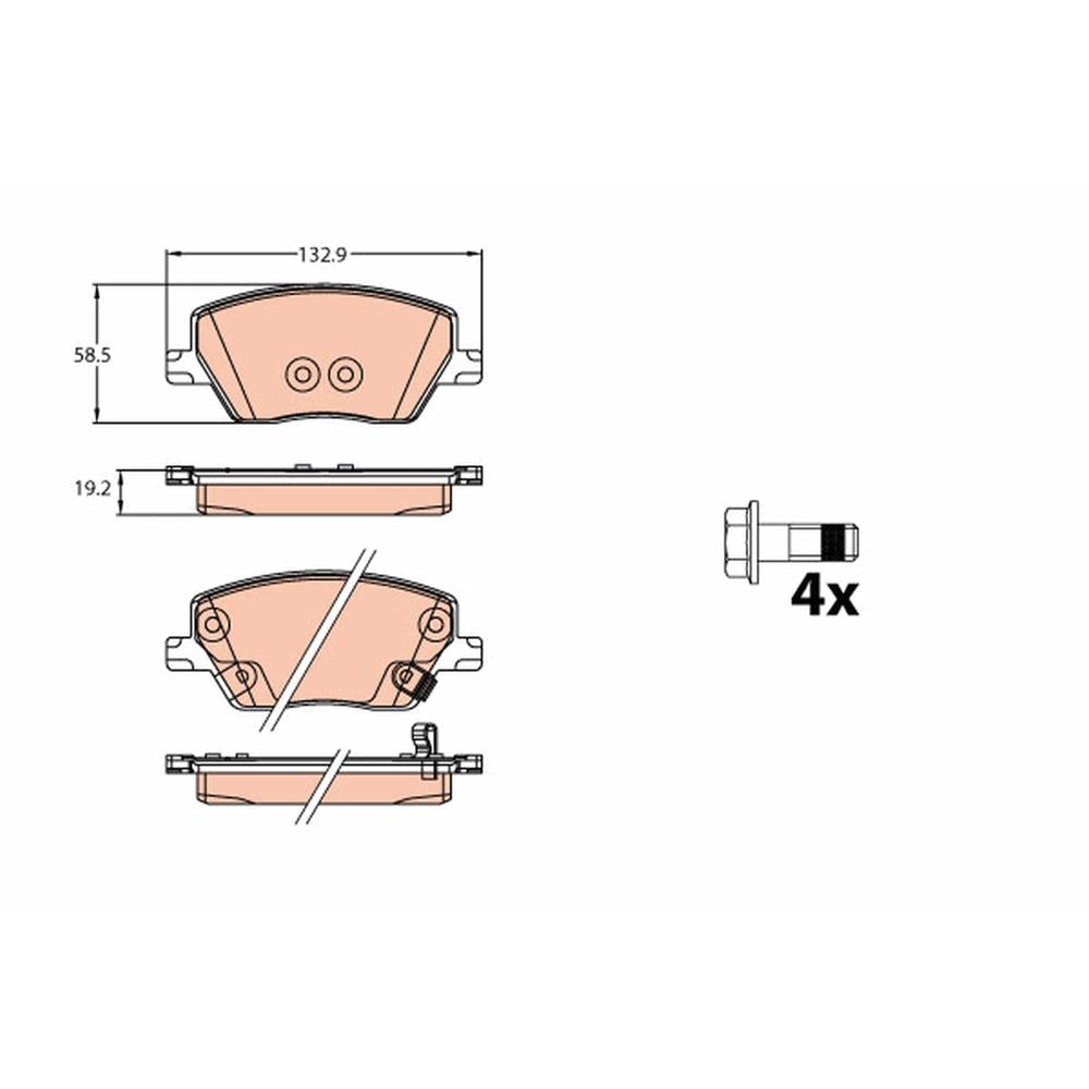 Set placute frana fata TRW GDB2151