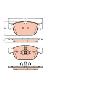 Set placute frana fata TRW GDB2153