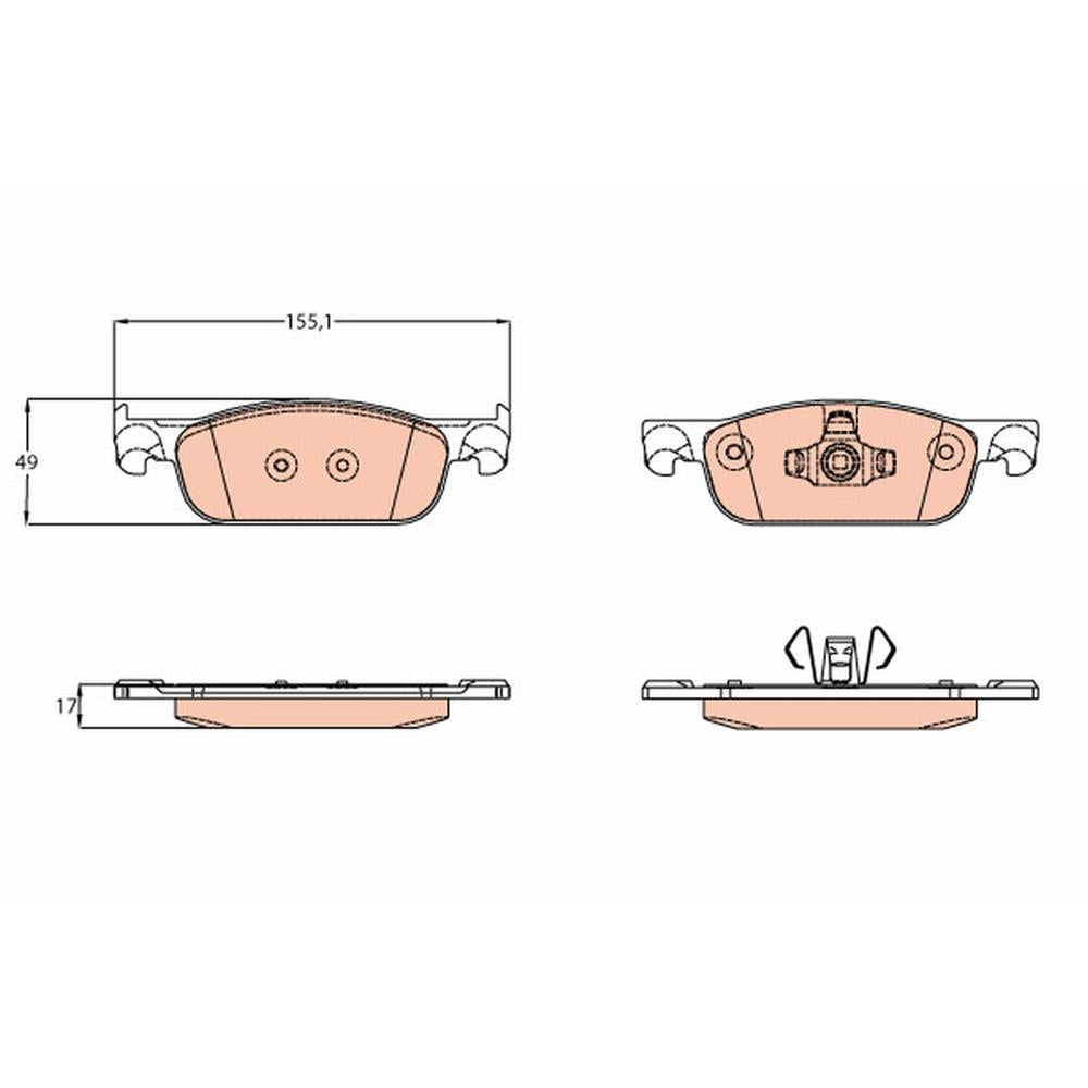 Set placute frana fata TRW GDB2157