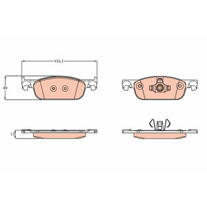 Set placute frana fata TRW GDB2157
