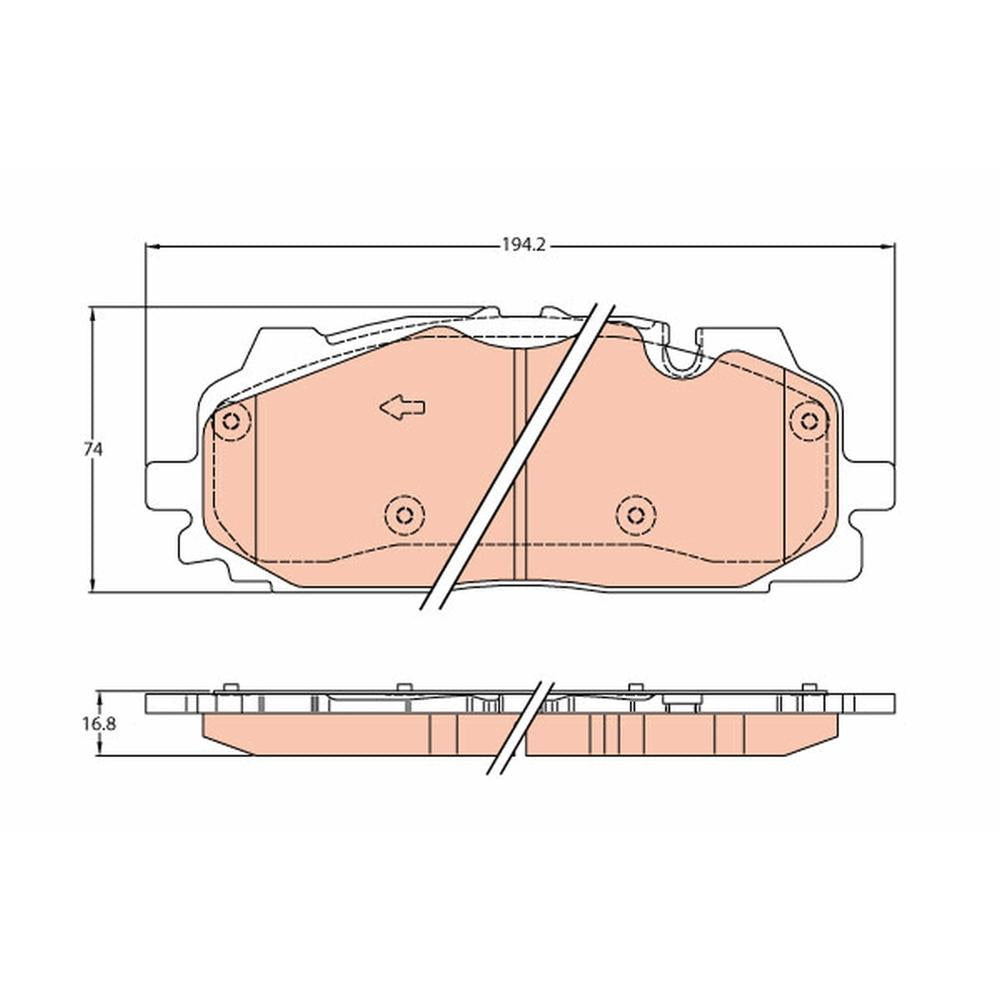 Set placute frana fata TRW GDB2158