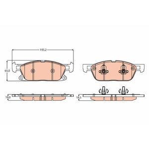 Set placute frana fata TRW GDB2167