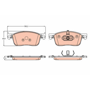 Set placute frana fata TRW GDB2169
