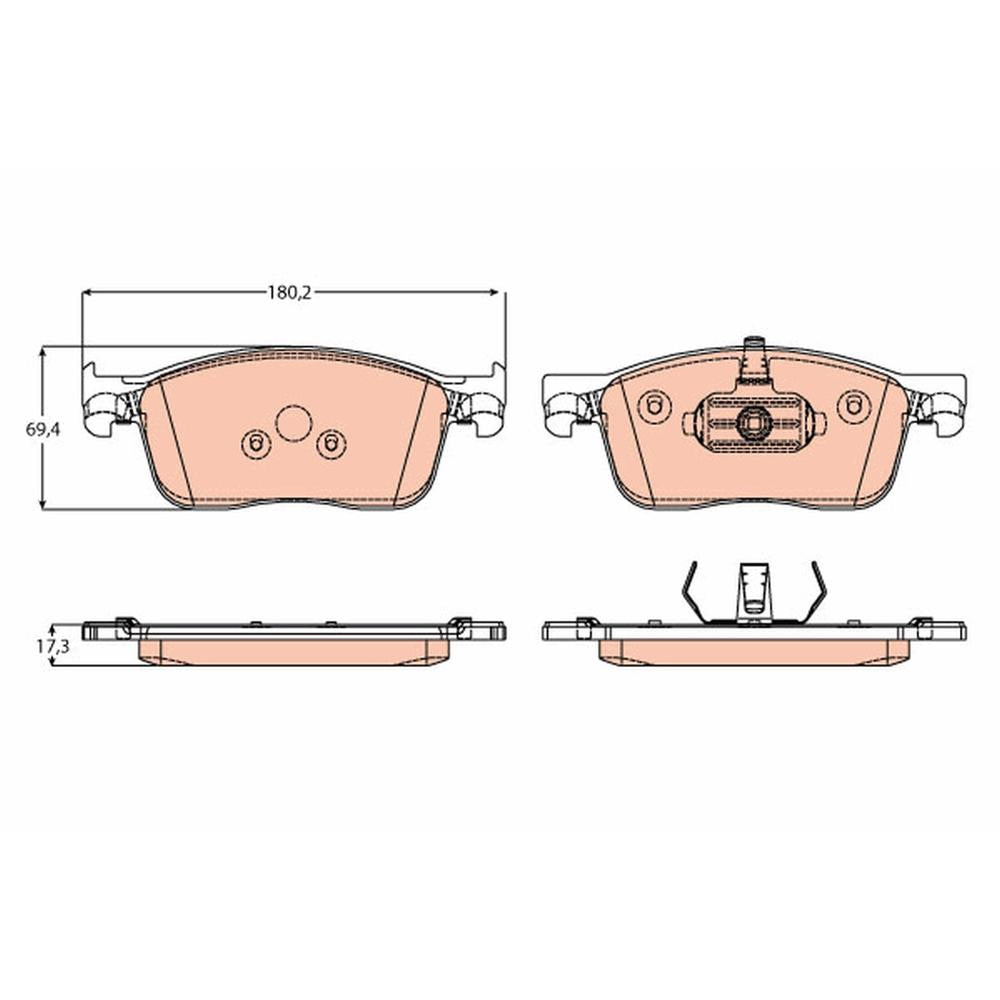 Set placute frana fata TRW GDB2169
