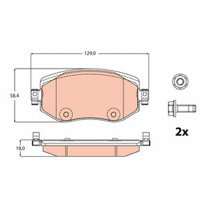 Set placute frana fata TRW GDB2175