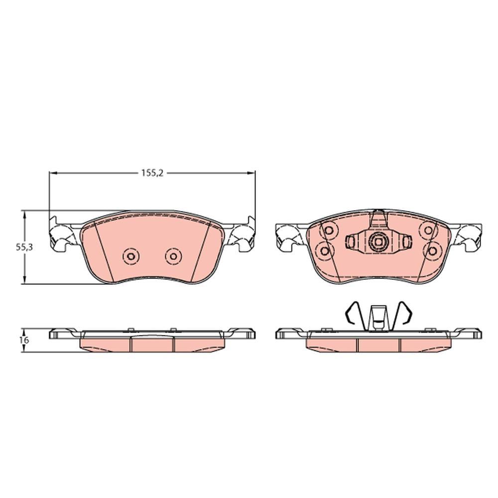 Set placute frana fata TRW GDB2186