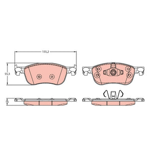 Set placute frana fata TRW GDB2186