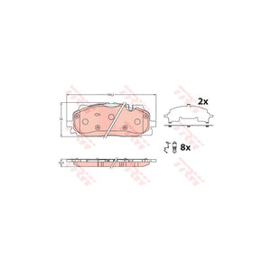 Set placute frana fata TRW GDB2190