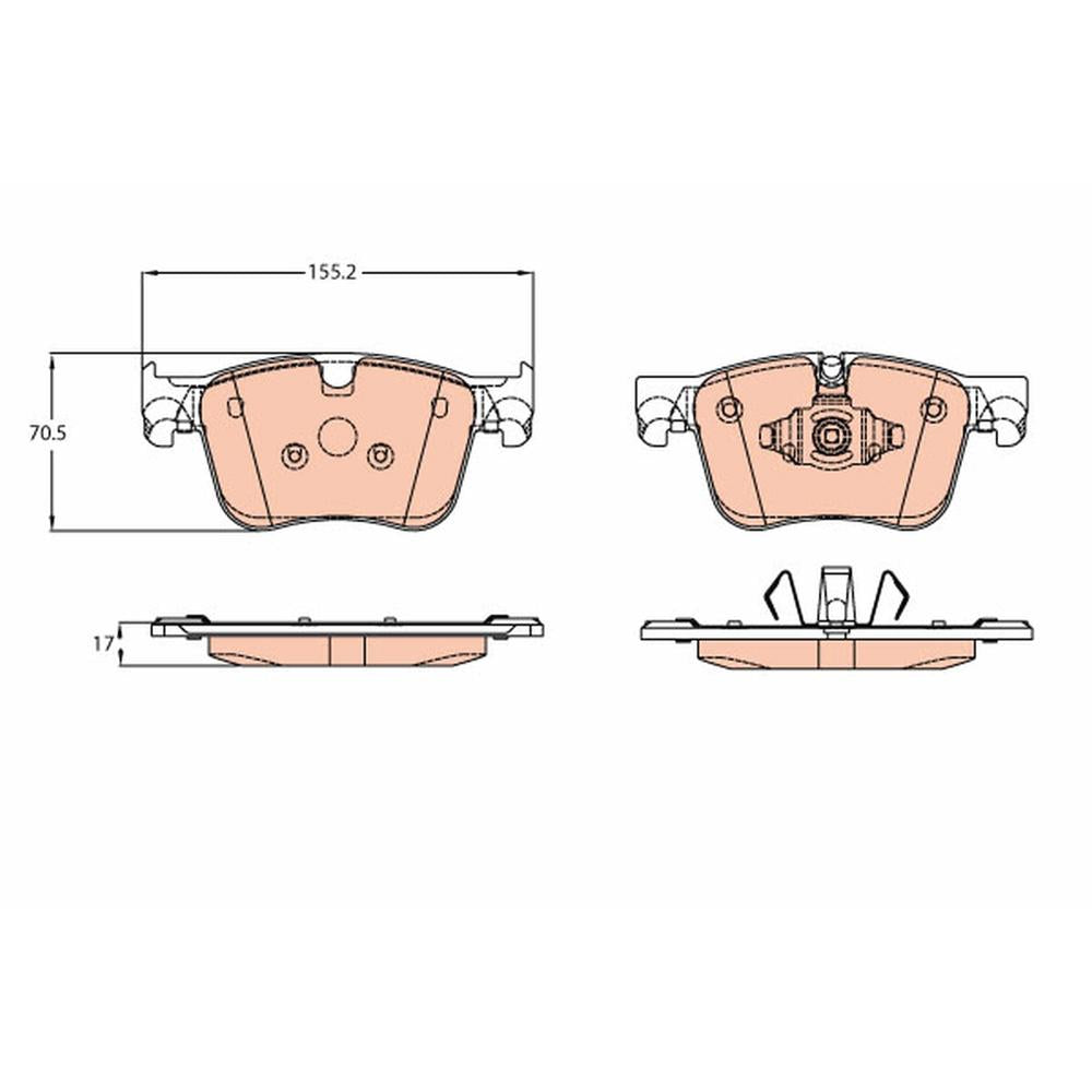 Set placute frana fata TRW GDB2193