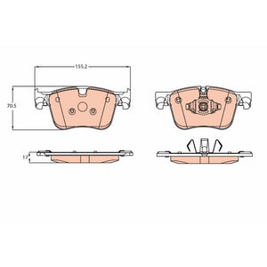 Set placute frana fata TRW GDB2193