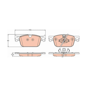 Set placute frana fata TRW GDB2221