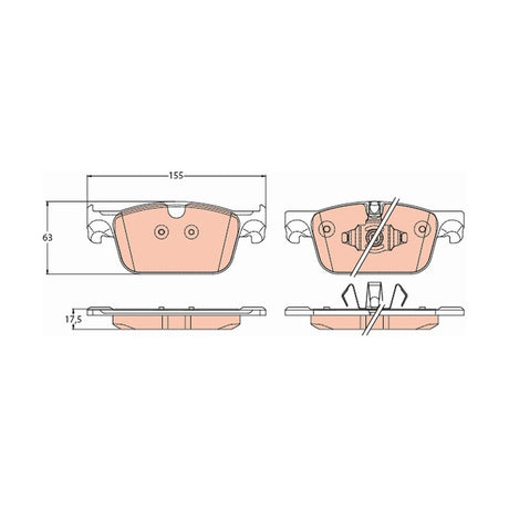 Set placute frana fata TRW GDB2221