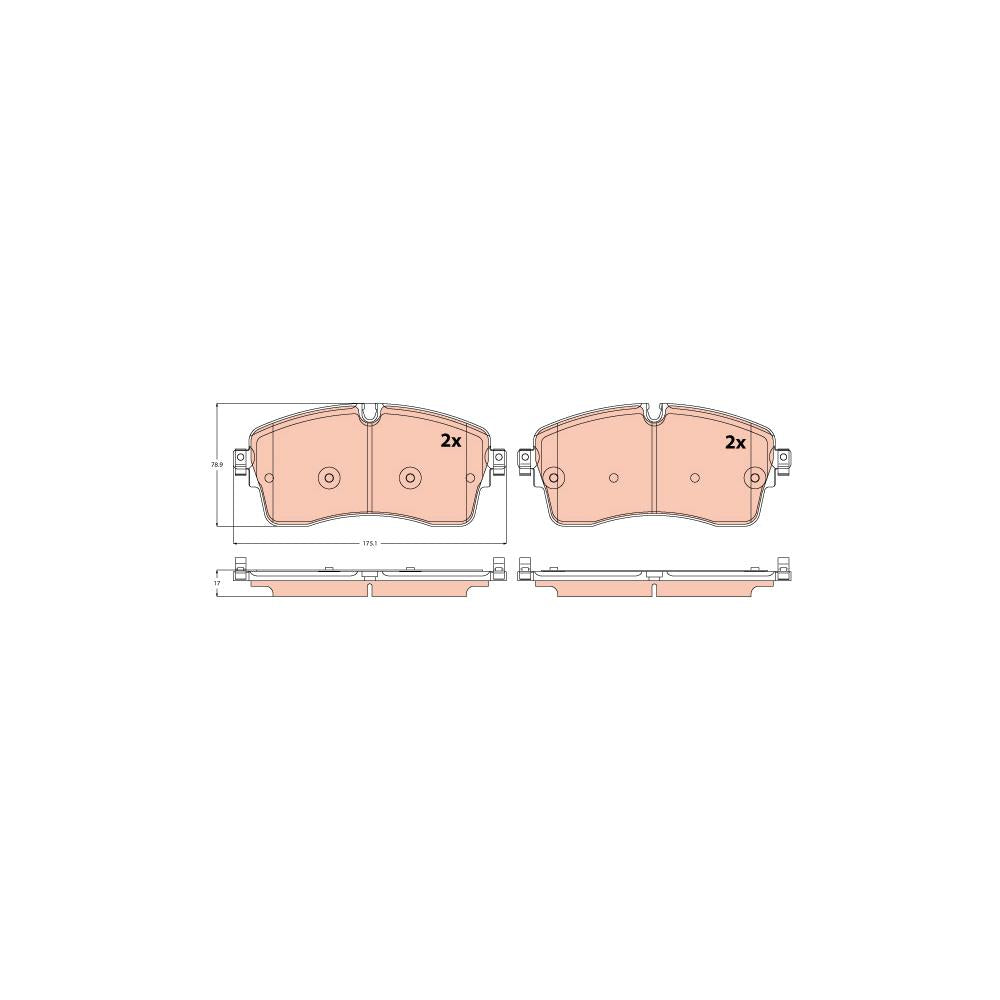 Set placute frana fata TRW GDB2255