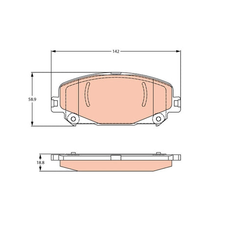 Set placute frana fata TRW GDB2268