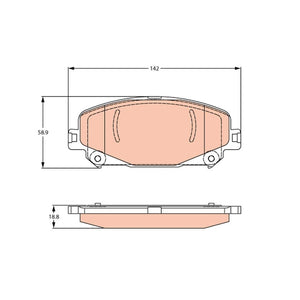 Set placute frana fata TRW GDB2268