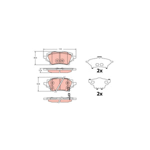 Set placute frana spate TRW GDB2344