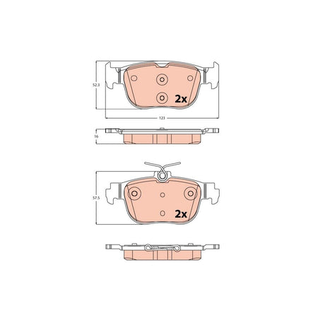 Set placute frana spate TRW GDB2373