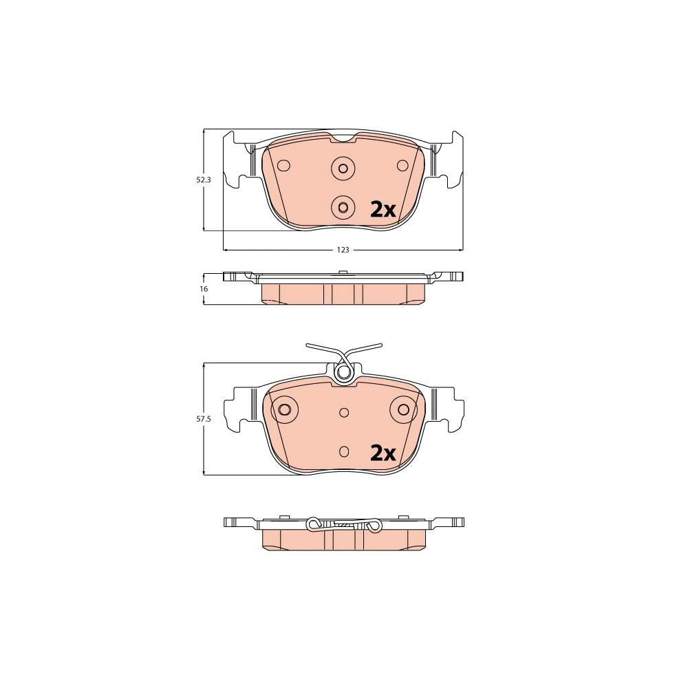 Set placute frana spate TRW GDB2373
