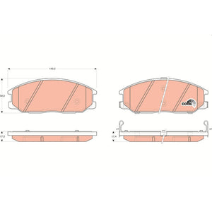 Set placute frana fata TRW GDB3297