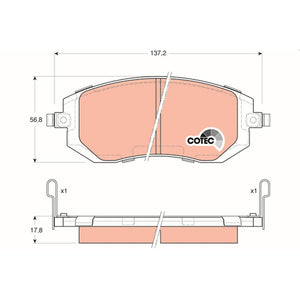 Set placute frana fata TRW GDB3328
