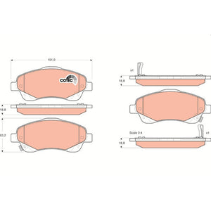 Set placute frana fata TRW GDB3336