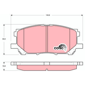 Set placute frana fata TRW GDB3338