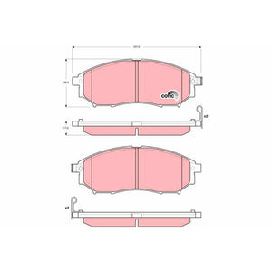 Set placute frana fata TRW GDB3392