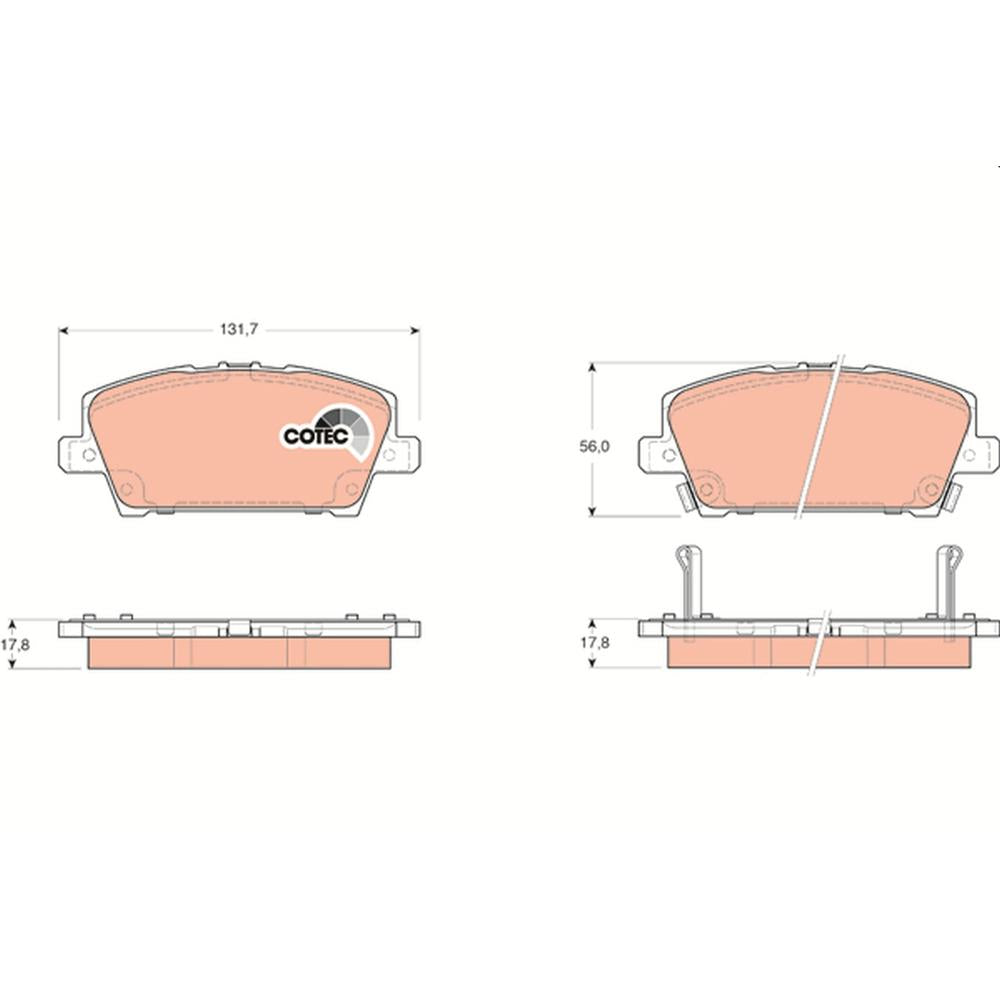 Set placute frana fata TRW GDB3407